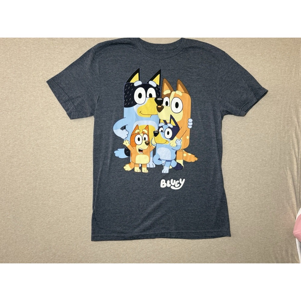 Bluey Mans Pajama Tshirt Blue Medium Size - Picture 4 of 4